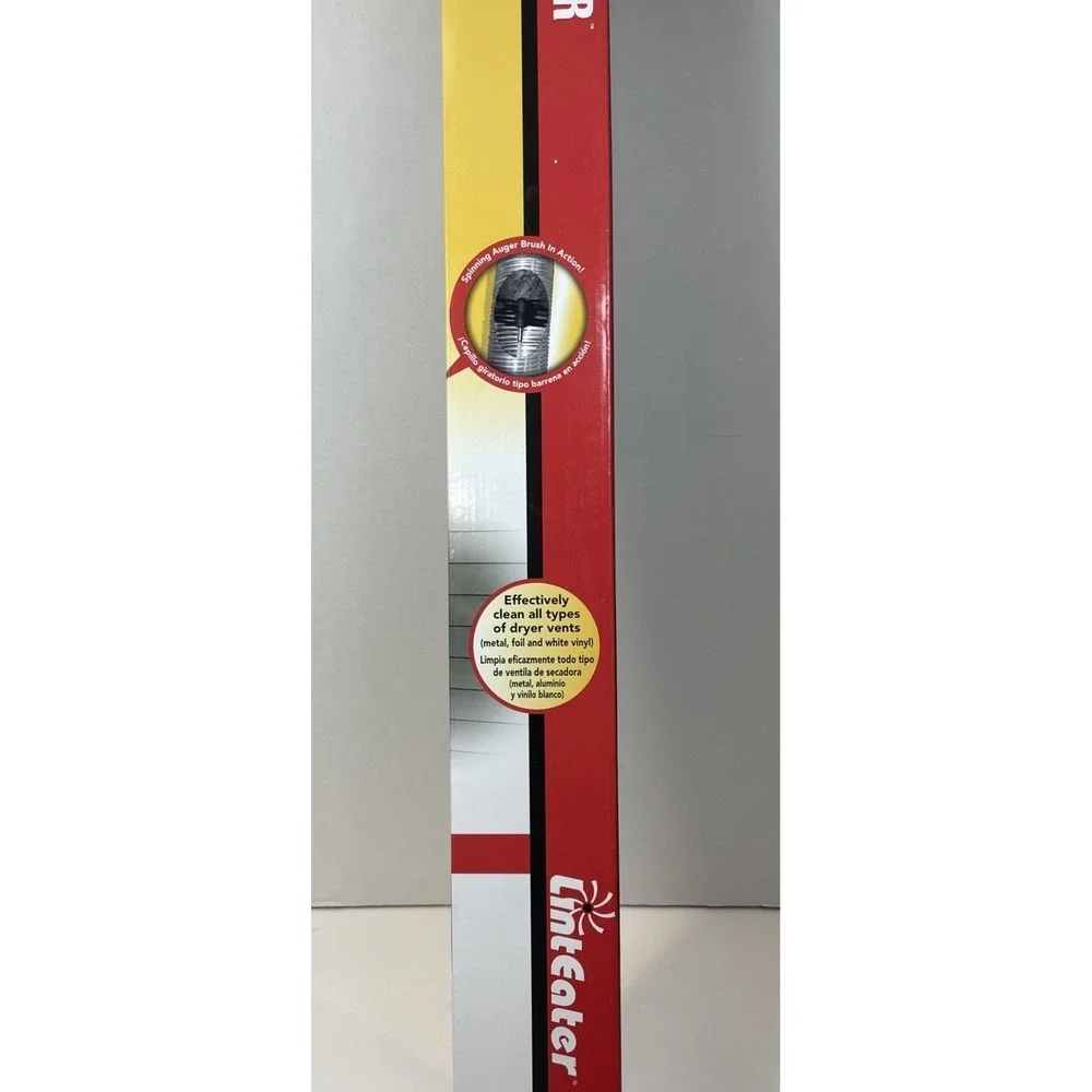 LintEater Dryer Vent Cleaning System Unisex 12ft Yellow Rotary‎ Cleaning Kit New